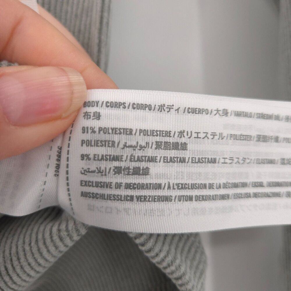 Hollister Y2K womens Cozy Ribbed Seamless Fabric Henley Size S Long grey - Picture 6 of 8